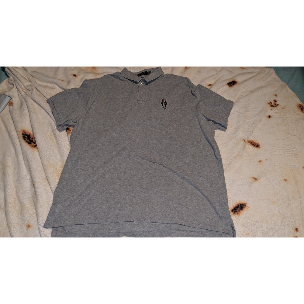 Polo Ralph Lauren Mens‎ Size  XXL Gray Polo Bear Classic Fit  Golf
